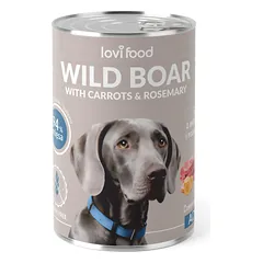 Lovi Food Wild Boar su morkomis - drėgnas šunų maistas su šerniena, morkomis ir rozmarinais, 12x 400g — 3 nuotrauka