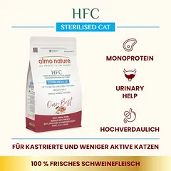 Almo Nature HFC Adult Sterilized su kiauliena, sausas maistas katėms, < 1,4 kg — 2 nuotrauka