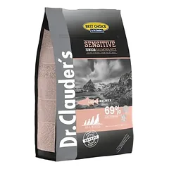 DR. CLAUDER’S SENSITIVE JUNIOR sausas maistas jauniems šunims su lašiša ir ryžiais 4 kg