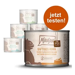 MjAMjAM grynas mėsos skonis, bandomasis rinkinys 6 x 200 g, drėgnas maistas katėms