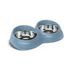 Georplast Wave Double INOX dvigubas dubenėlis augintiniams su neslystančiu pagrindu 29,5x16x6,5 h cm - 0,230 + 0,230 l, įvairių spalvų — 4 nuotrauka