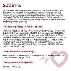 Pilnavertis sausas pašaras suaugusioms katėms su vištiena, jautiena ir daržovėmis MY LOVE 11kg — 4 nuotrauka