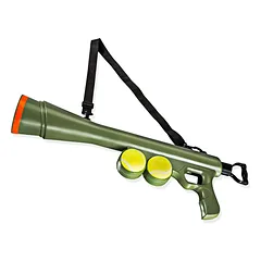 Flamingo Bazooka teniso kamuoliuko šaudyklė - teniso kamuoliuko paleidimo įrenginys šunims, nuotolis 20 m