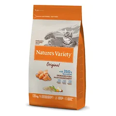 Nature’s Variety Original sausas maistas sterilizuotoms katėms su lašiša 1.25 kg