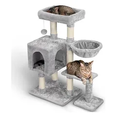 Kratzbaum 96 cm hoch Katzenkratzbaum Kletterbaum für Katzen stabil