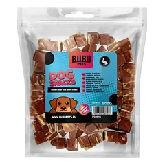 Bubu PETS dog snacks soft rabbit and cod cubes 500g triušienos ir menkės kubeliai skanėstas šunims nuotrauka