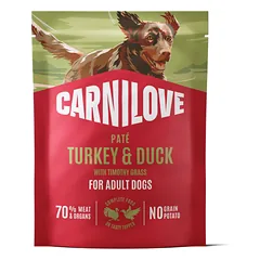 CARNILOVE Dog Pouch Turkey and Duck 300g šlapias maistas su kalakutiena ir antis suaugusiems šunims
