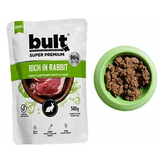 BULT Dog su triušiena, drėgnas maistas šunims 500 g — 2 nuotrauka