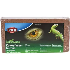 Trixie Coco Soil Substrate Pressed presuotas kokoso pluošto substratas tropiniams terariumams, 1 l presuotas blokas (suteikia 9 l)