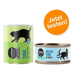 Kombi-Paket: Cosma Nature 24 x 70 g + 2 x Snackies Maxi Tube