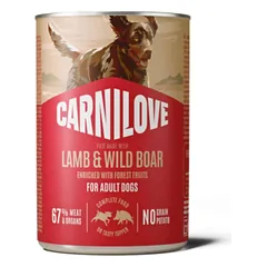 CARNILOVE Paté Made with Lamb & Wild Boar konservai šunims 400g