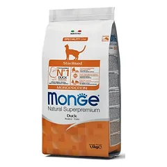 Monge Sterilised Monoprotein su antiena, sausas maistas katėms 1,5 kg parduotuvėje e-zoo.lt