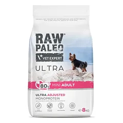 RAW PALEO Ultra Pork Mini Adult 2 x 8 kg – sausas pašaras su kiauliena suaugusiems mažų veislių šunims