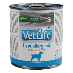 Farmina Vet Life Hypoallergenic Fish Potato veterinarinė dieta šunims su žuvimi ir bulvėmis, 300 g
