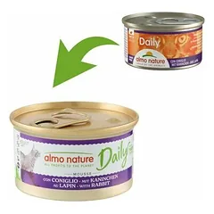 Almo Nature Daily Cat lengvas paštetas su triušiena, drėgnas maistas katėms 85 g — 2 nuotrauka