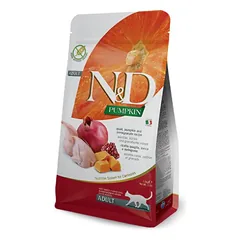 Farmina N&D Cat Grain Free maistas suaugusioms katėms su putpelėmis, moliūgu ir granatu, 1.5 kg