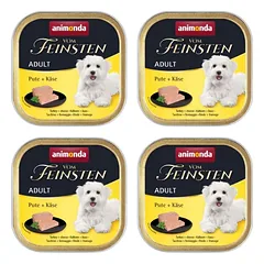 ANIMONDA Dog Vom Feinsten Adult kalakutiena su geltonu sūriu 22x150g