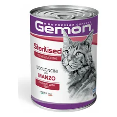 Gemon Cat Sterilised Chunkies with Beef 415 g