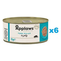 APPLAWS Cat Adult Tuna Fillet in Jelly tunas drebučiuose 6x70g