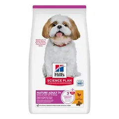 Hills Science Plan Small and Mini Senior Adult 7+ Chicken sausas maistas vyresniems, mažų veislių šunims, 1,5 kg