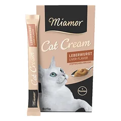 Miamor skanėstai katėms – kepenų pašteto kremas, 6*15 g, Miamor Liver Pate Cream