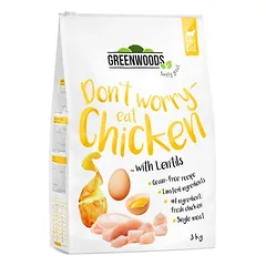 Greenwoods su vištiena, lęšiais, bulvėmis ir kiaušiniu, sausas maistas katėms, 3 - 4,9 kg — 3 nuotrauka