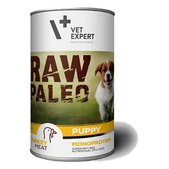 Vetexpert RAW PALEO puppy turkey 400g - kalakutiena skardinėje