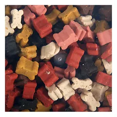 Flamingo Chew'n Snacks Mini Bones Mix - treniruočių skanėstai šunims, įvairių skonių, 500g — 2 nuotrauka