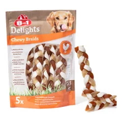8in1 Delights Chewy Braids XS/S skanėstas mažų veislių šunims, 75 g