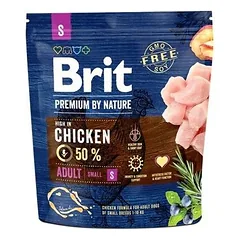 BRIT PREMIUM By Nature Adult S, sausas maistas šunims 1 kg
