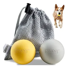 PiuPet® šunų kamuoliukai atsparūs kandimui I 6,5 cm ⌀ I su maišeliu I 2 vnt. rinkinys