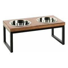 Flamingo TWIN FEEDER SET+STAND TOMMY 55,5x27,5x22,5CM 1600ML