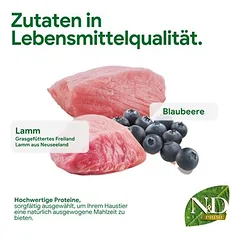 Farmina N&D begrūdis Adult su ėriena ir mėlynėmis, sausas maistas katėms, 1,5 - 2,9 kg — 3 nuotrauka