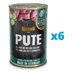 BELCANDO Super Premium kalakutiena, ryžiai ir cukinijos 6x400 g šlapias šunų maistas