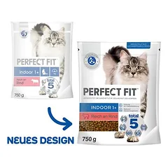 Perfect Fit Indoor 1+ su jautiena, sausas maistas katėms — 2 nuotrauka