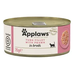Applaws Cat Tuna Fillet with Prawn konservai su tunu ir krevetėmis katėms