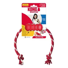 KONG Dental žaislas šunims su virve, Mažiems 5–10 kg — 2 nuotrauka