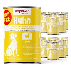 Supravit natūralus drėgnas maistas šunims 12 x 410 g konservai šunims, Arkliena — 5 nuotrauka