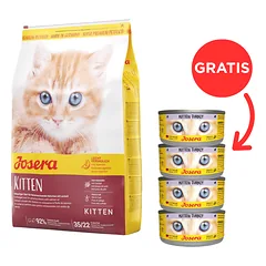 JOSERA Kitten 10 kg sausa maistas kačiukams ir nėščioms arba žindančioms katėms + 4 konservai DOVANŲ