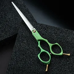 Jargem Asian Style Light Straight Scissors - labai lengvos, tiesios žirklės korėjietiško stiliaus kirpimui., Fioletowy / 6,5" — 3 nuotrauka