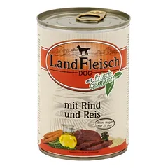 LandFleisch šunų konservai su jautiena ir ryžiais 6×400 g