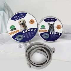 Zoomtopia Collier antipuces petits chiens moins 8kg gris 8 mois