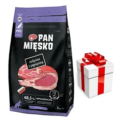 PAN MIĘSKO Veršiena su ėriena, M, 3 kg (senjorams) + Staigmena ŠUNIUI