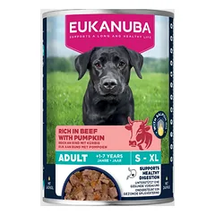 Eukanuba konservuotas maistas šunims su jautiena ir moliūgais 400 g