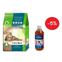 JRS Cats Best Sensitive 20l / 7,2kg + LAB V Lašišų aliejus šunims ir katėms 250ml