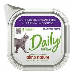 Almo Nature Daily paštetas su triušiena, drėgnas maistas katėms 100 g