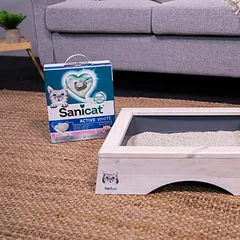 Sanicat Active White su lotoso žiedais, kraikas katėms, Ekonominė pakuotė: 3 x 6 l — 4 nuotrauka