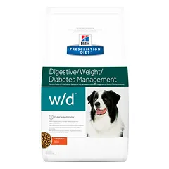 Hill's Prescription Diet Dog W/D Digestive/Weight/Diabetes Managment, veterinarinis maistas šunims 4 kg — 2 nuotrauka