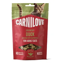 Carnilove Cat Snack Duck With Raspberries traškus skanėstas katėms su ančių mėsa ir laukinėmis avietėmis, 50 g