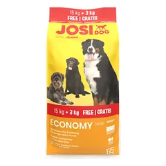JosiDog Economy sausas pašaras šunims, 15+3 kg